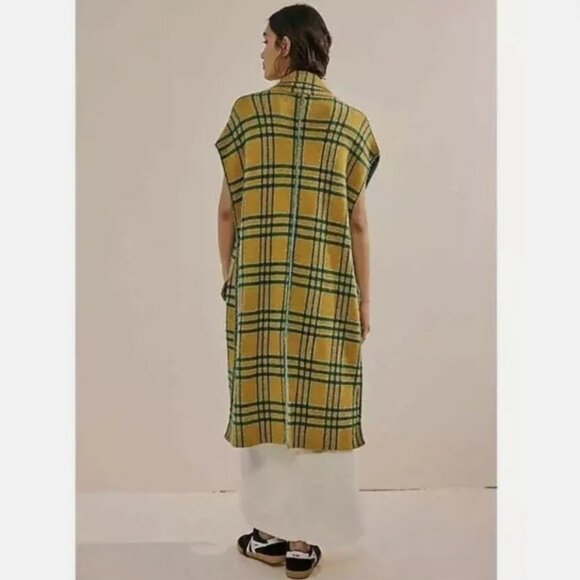 Free People Plaid Sleeveless Peacoat - NWT - Small - Picture 2 of 7